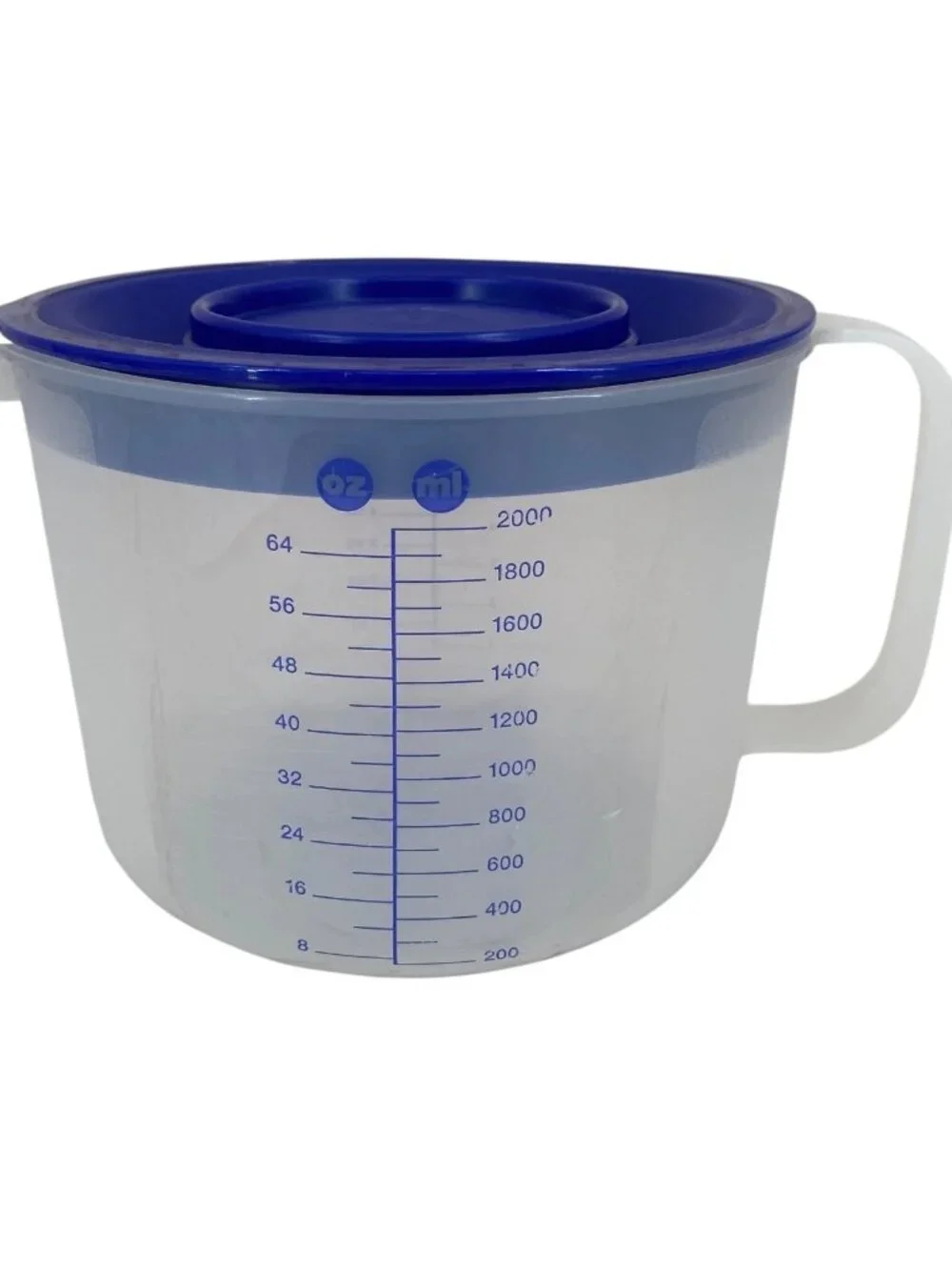 Tupperware Mix N Store 8 Cup Measuring Bowl Storage Measure & Blue Lid 1629E-2